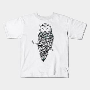 Poetic Snow Owl Kids T-Shirt